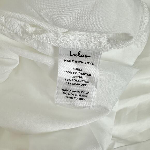 Lulus Loveliest Looks White Floral Jacquard Tie-Strap Midi Dress Medium NWT - Picture 12 of 13